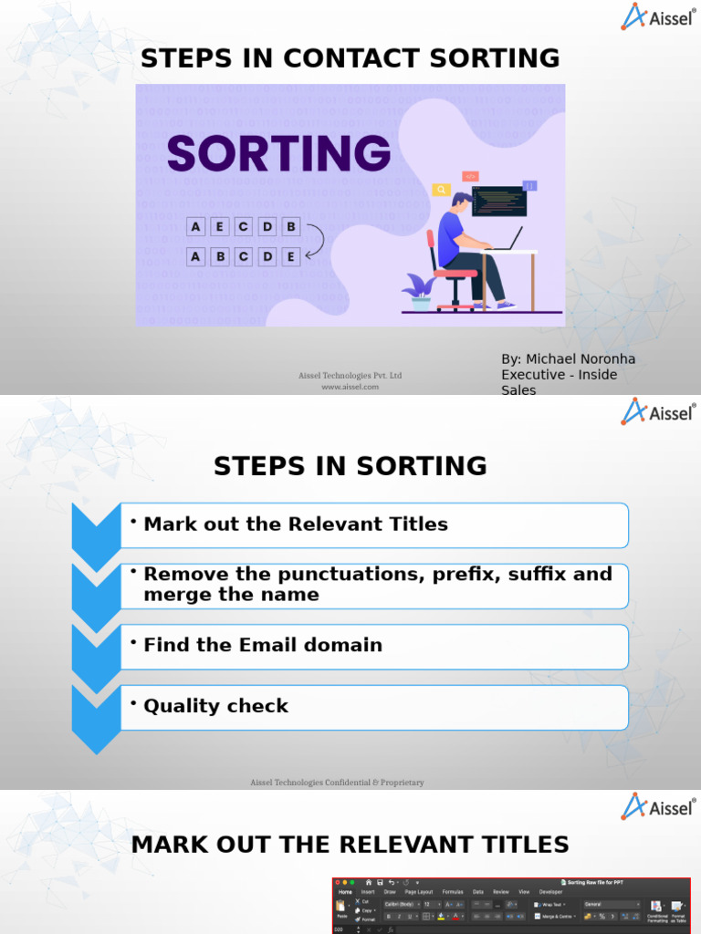 Steps for Effective Contact Sorting | PDF | Letter Case | Computing