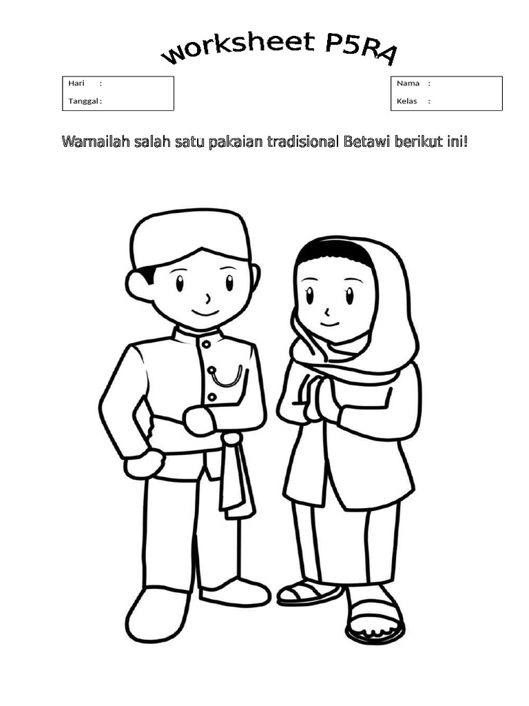 worksheet p5ra baju betawi2 PDF