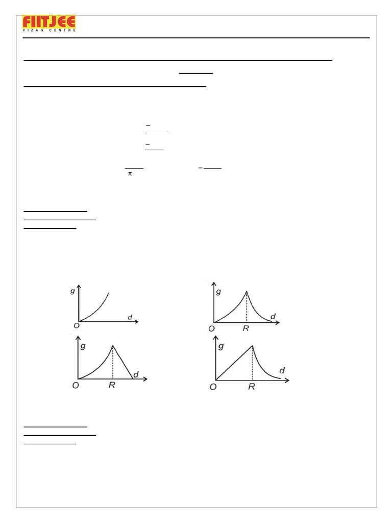 Junior Phase-4 JEEA9 Physics Solutions | PDF | Gravity | Force