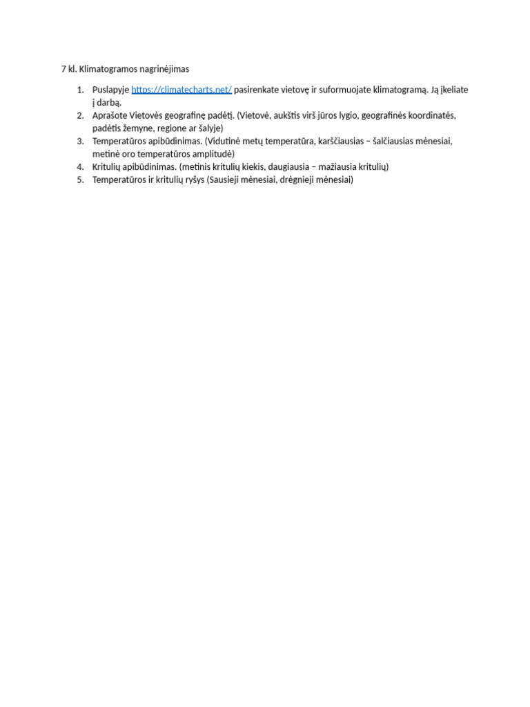 7 KL Klimatogramos Nagrinėjimas | PDF