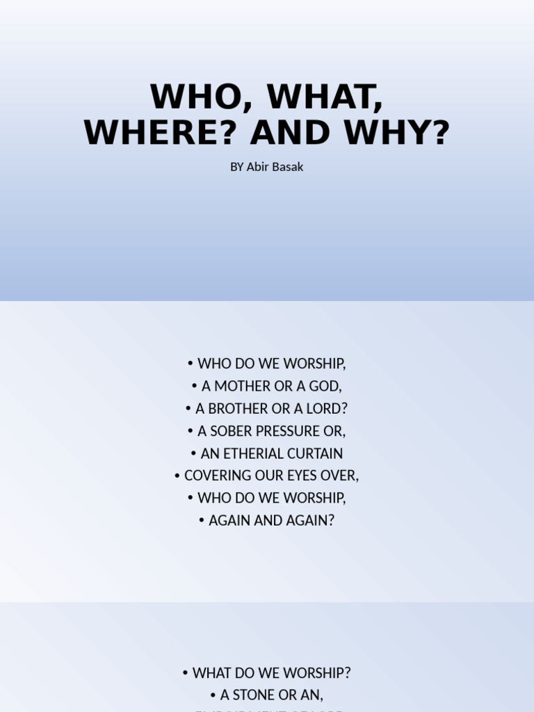 Questions of Worship and Belief | PDF