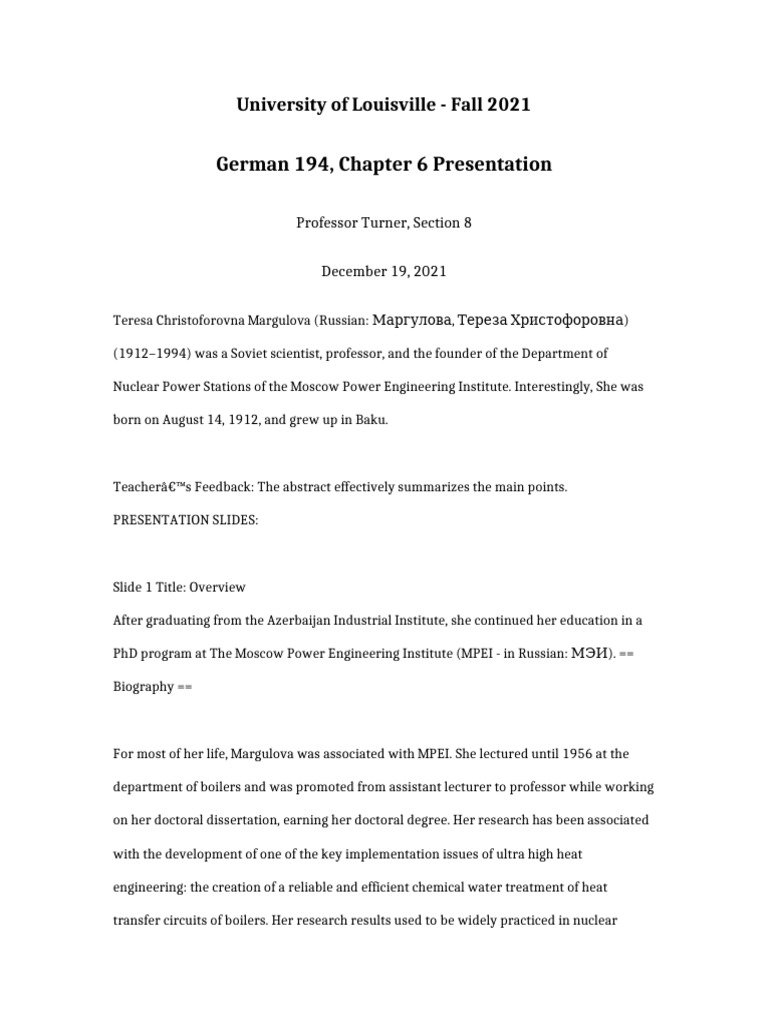 German 194 Chapter 6 Presentation | PDF | Energy Technology