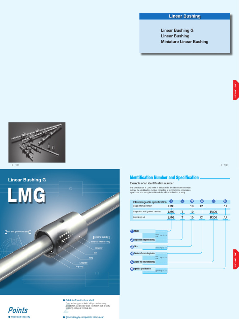 Linear Bushing LMG Series Overview | PDF | Torque | Screw
