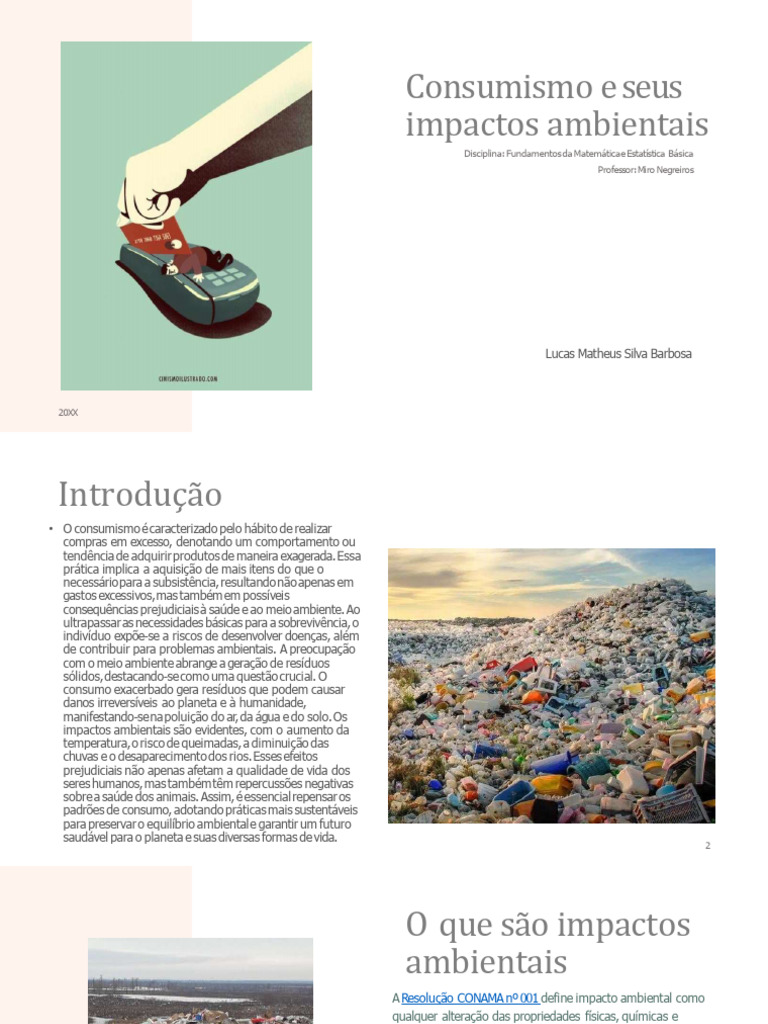 Impactos Ambientais do Consumismo | PDF | Poluição | Destruição do habitat