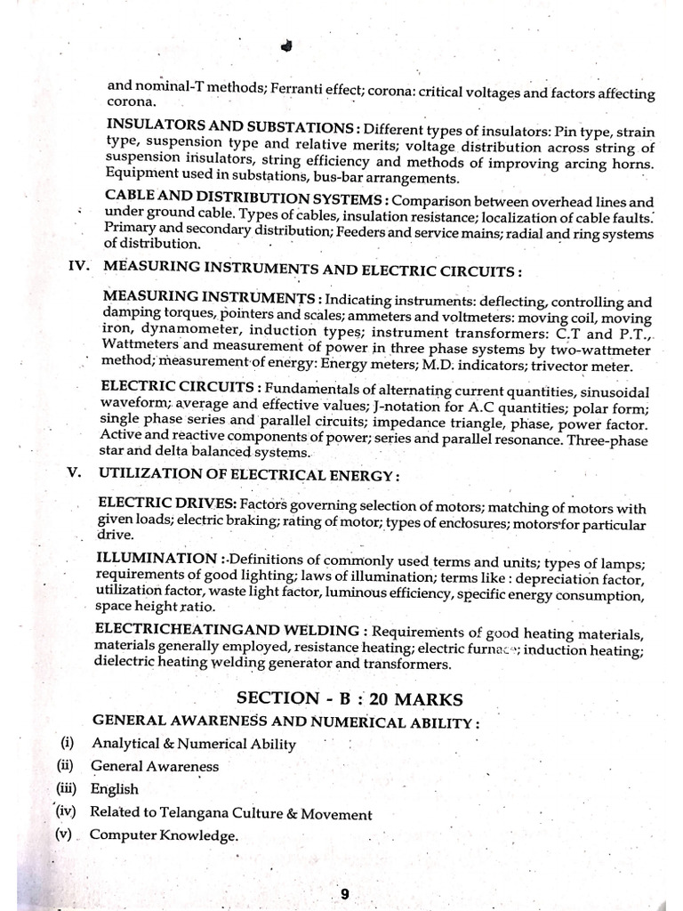 SUB ENGINEER Syllabus | PDF