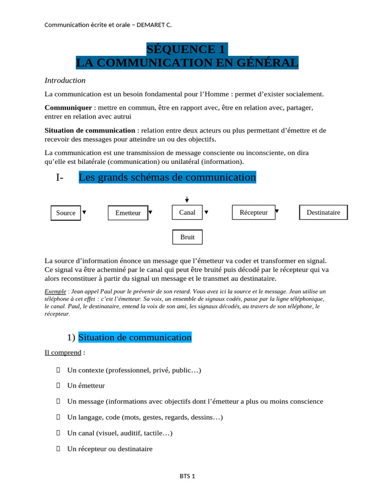Les Fondamentaux de la Communication | PDF | la communication ...