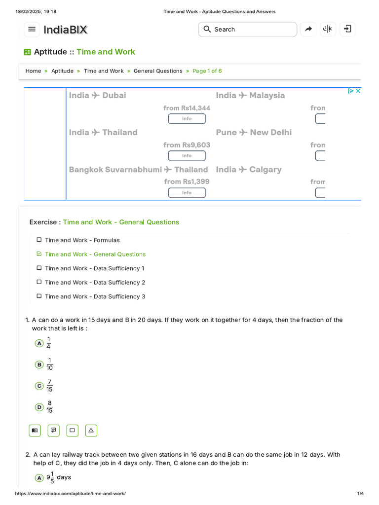 Time And Work Pdf