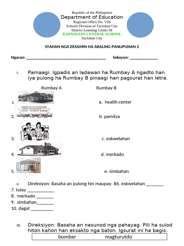 1ST Periodical Test Grade2 | PDF