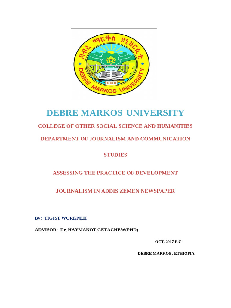 Assessing Development Journalism in Addis Zemen | PDF | Methodology ...