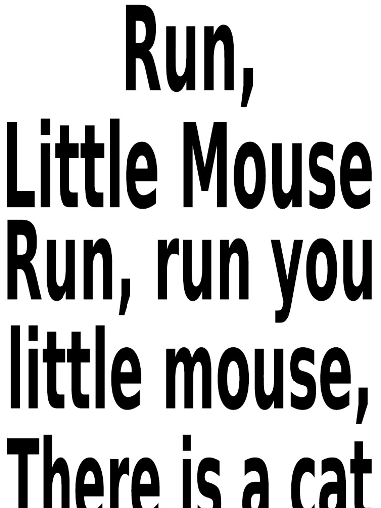 Run Little Mouse | PDF