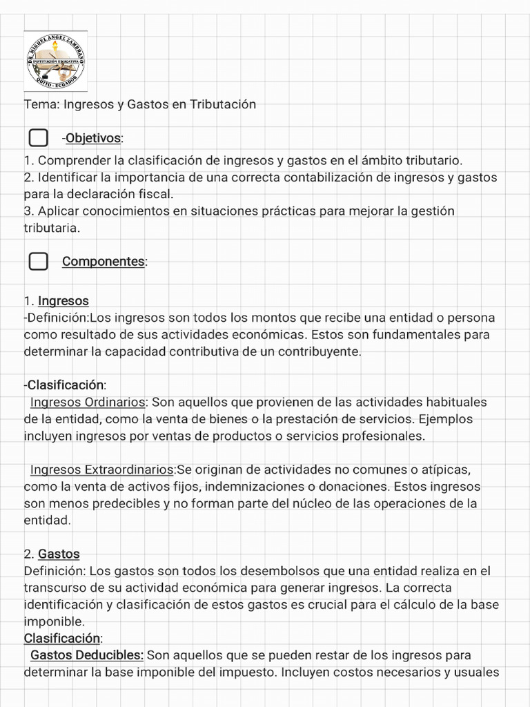 Tributación 1ero Técnico - 241021 - 194420 | PDF