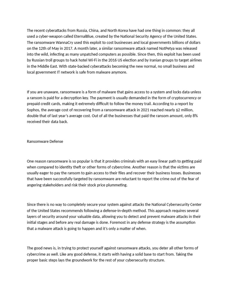 Ransomware Defense Strategies Guide | PDF | Ransomware | Computer Security