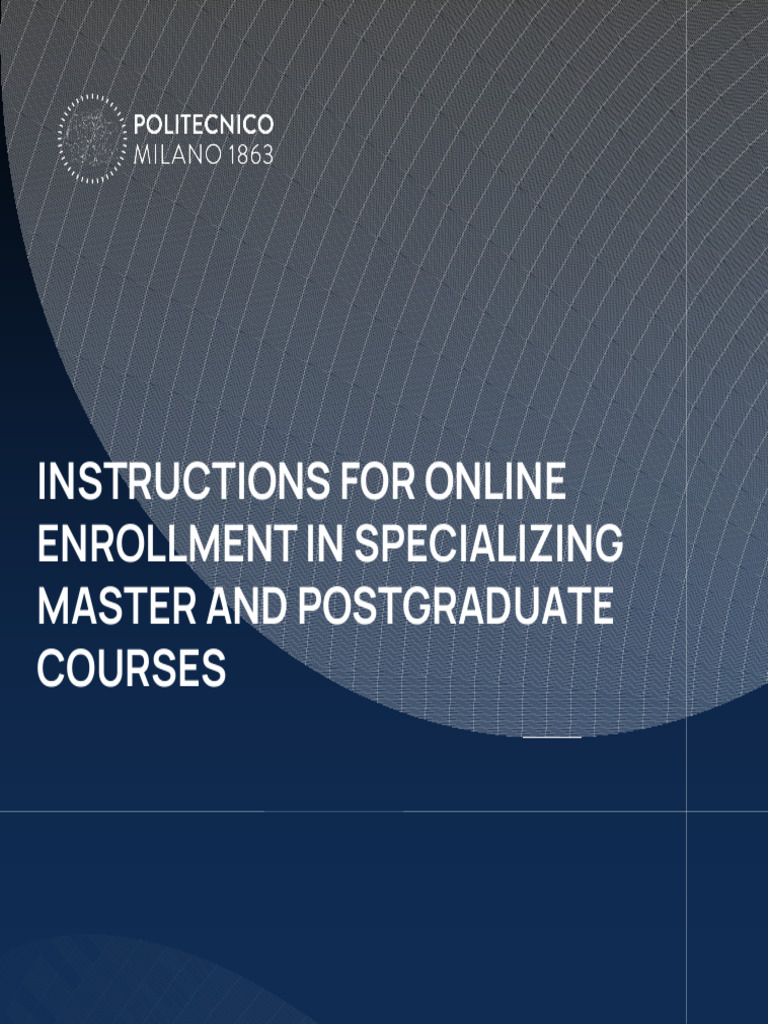 Online Enrollment Guide for PoliMi Courses | PDF | Computing
