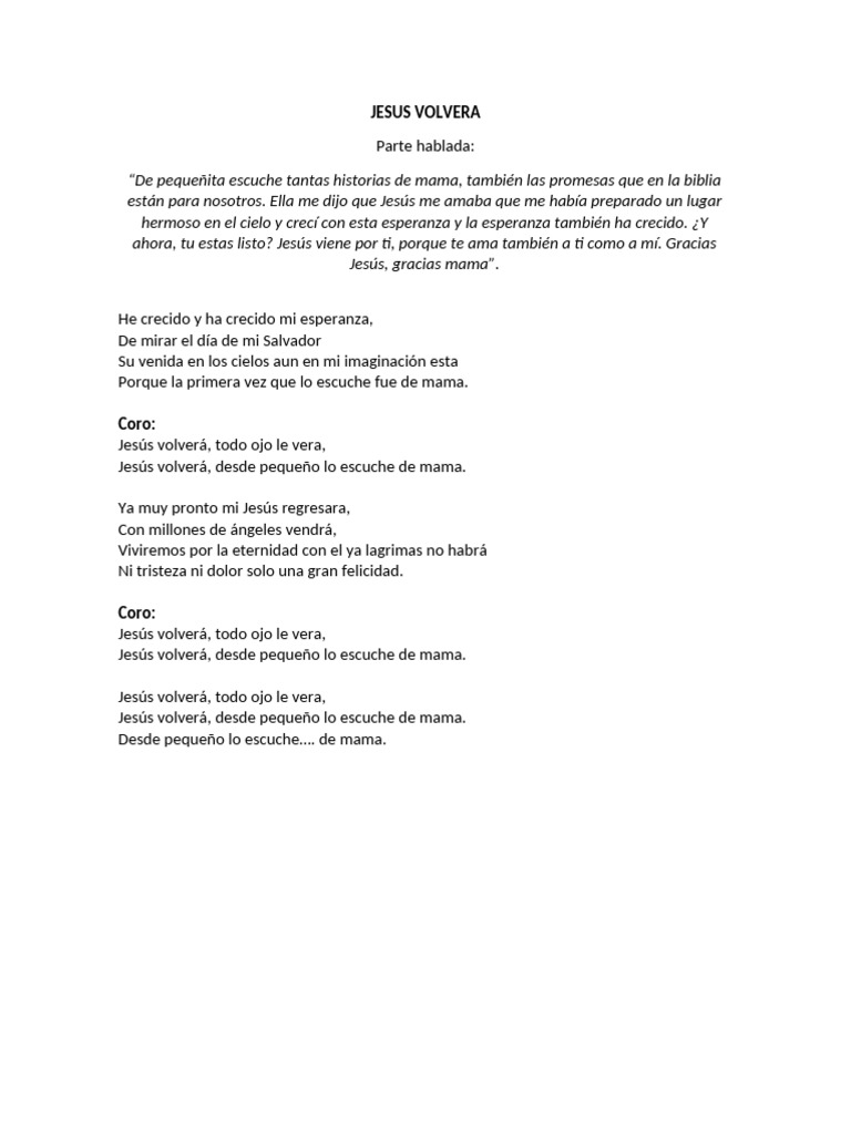 Jesús Volverá: Esperanza y Promesas | PDF