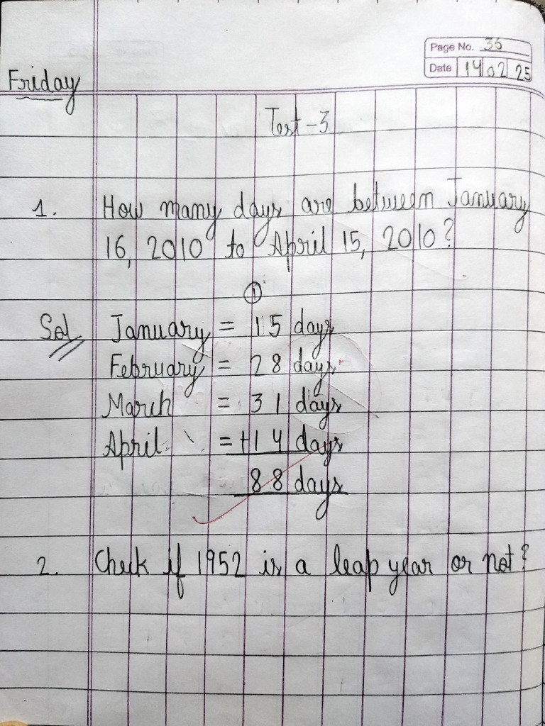 Maths Test 3 | PDF