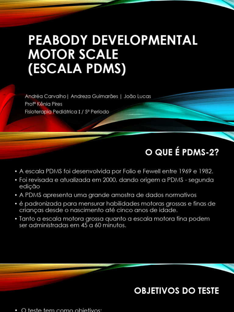Escala Peabody de Desenvolvimento Motor | PDF
