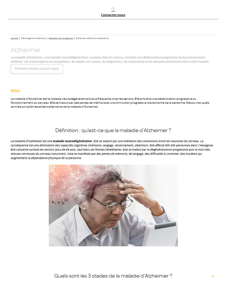 Maladie d'Alzheimer : Symptômes et Traitements | PDF | Maladie d ...