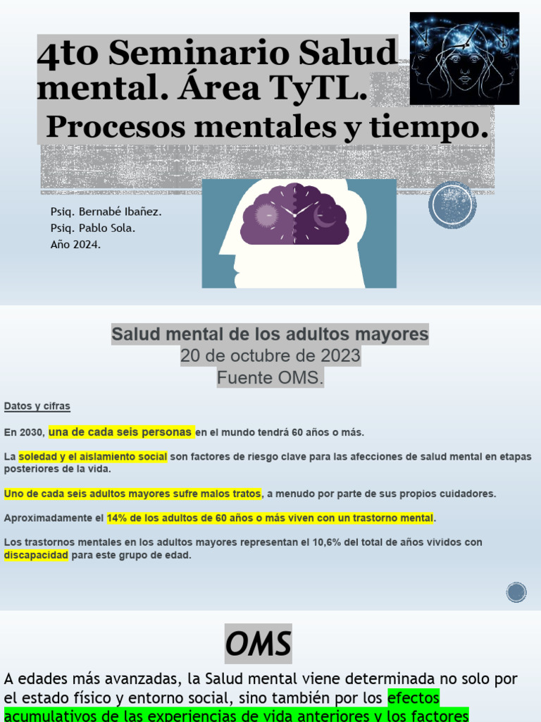 Salud Mental en Adultos Mayores 2024 | PDF | Cerebro | Sistema endocrino