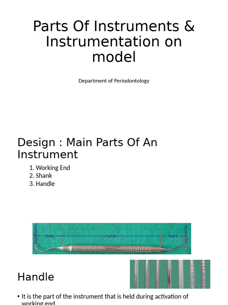 Parts of Instruments & Instrumentation on Model | PDF | Hand | Blade