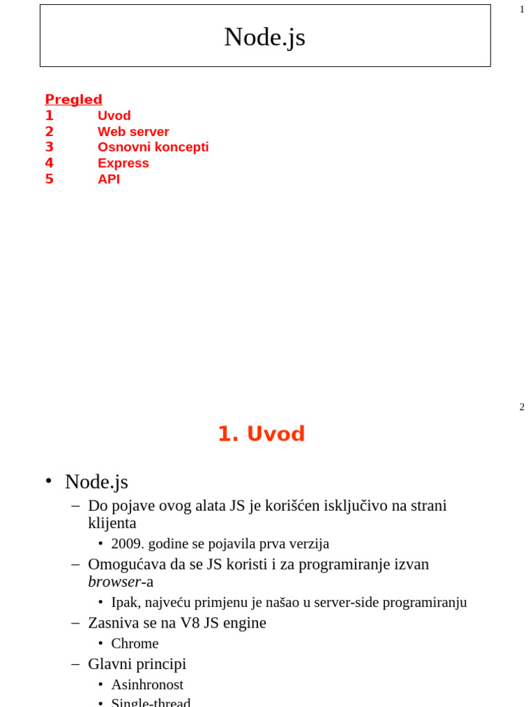 Lekcija 4 - NodeJS | PDF