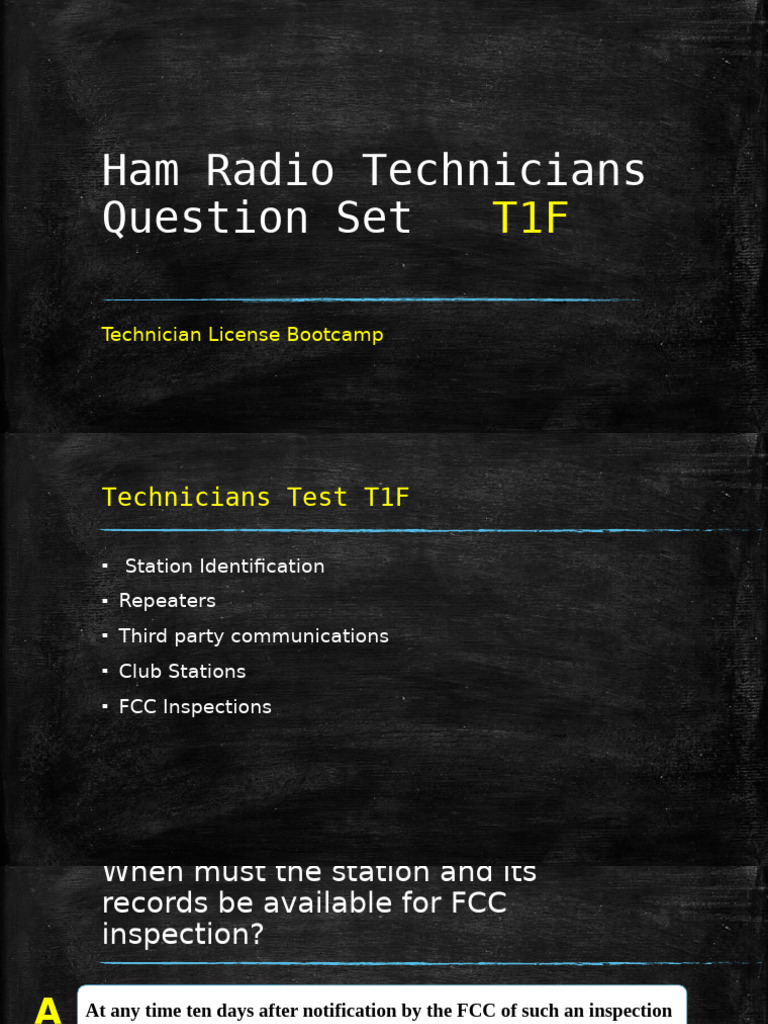 Ham Radio Technician License T1F Guide | PDF | Amateur Radio | Radio