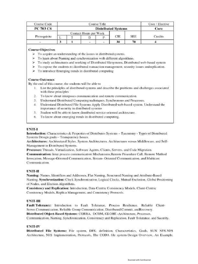 Distributed Systems - 7cse | PDF