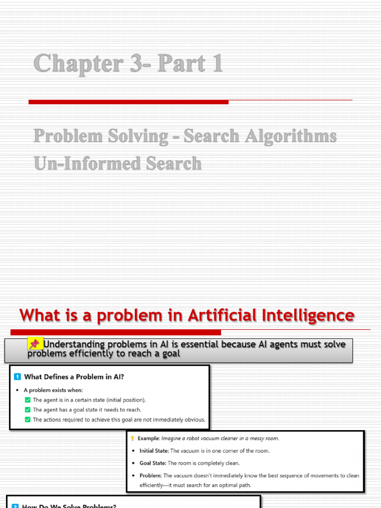 Problem Solving in AI: Search Algorithms | PDF | Artificial ...