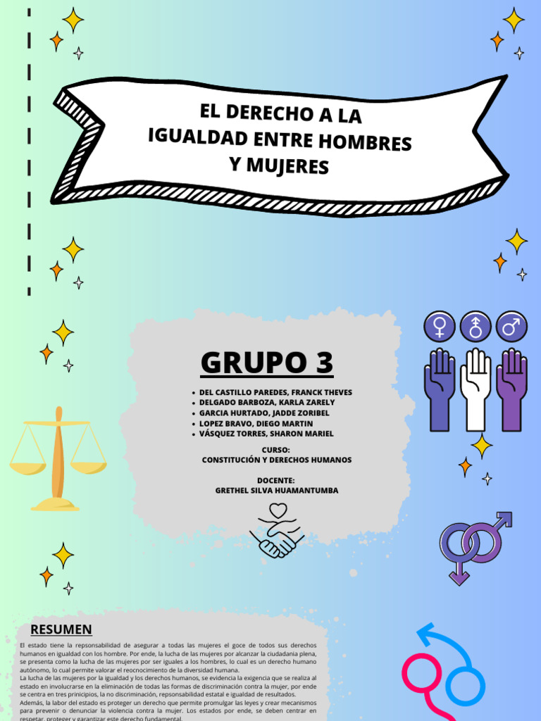 Igualdad de Género y Derechos Humanos | PDF | Igualdad de género ...