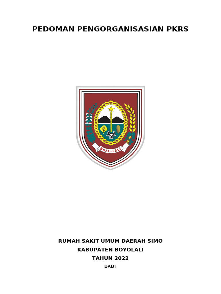 Pedoman PKRS RSUD Simo 2022 | PDF