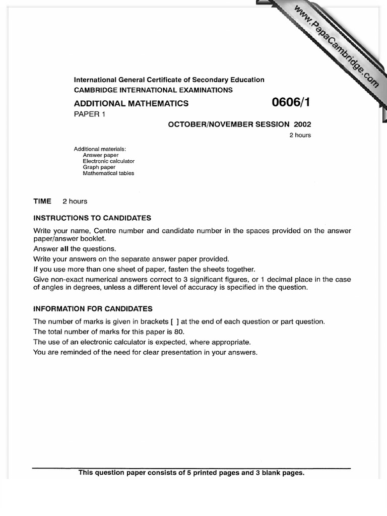 0606 w02 QP 1 | PDF