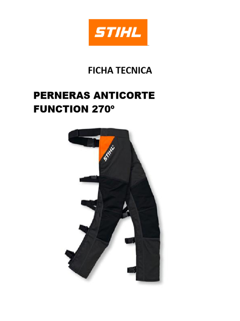 Perneras Anticorte STIHL 270° | PDF