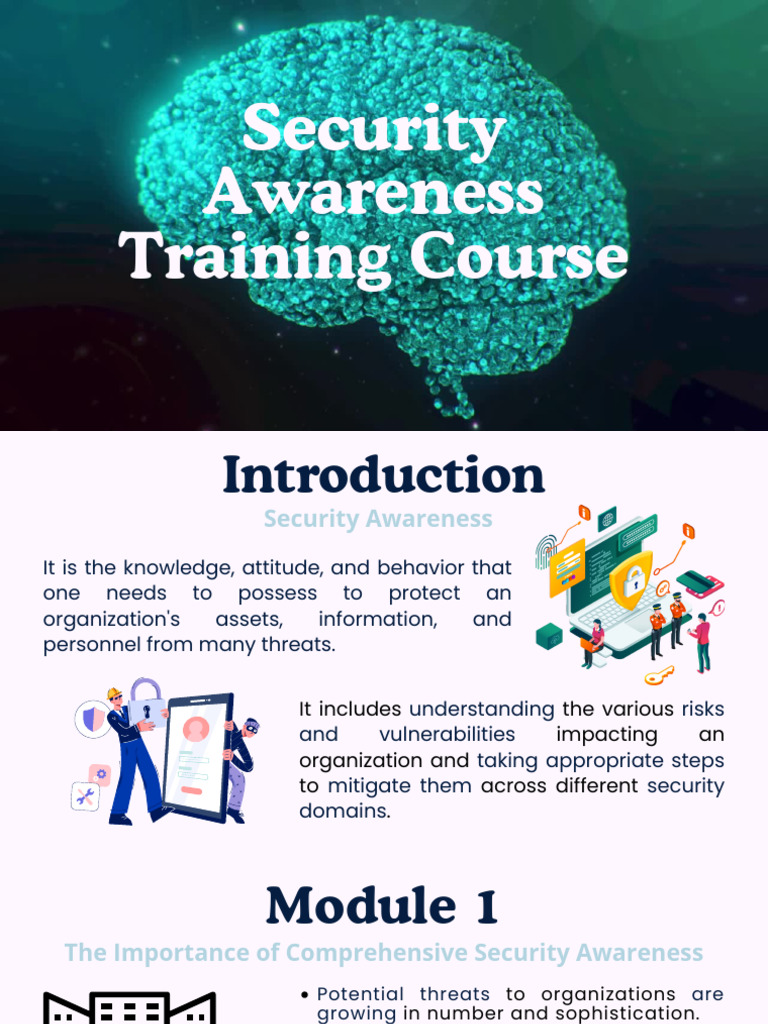 Security Awareness Training Overview | PDF | Security | Computer Security