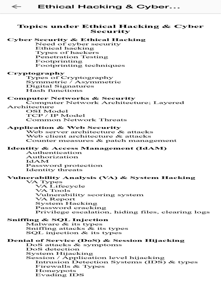 Ethical Hacking & Cyber Security Guide | PDF