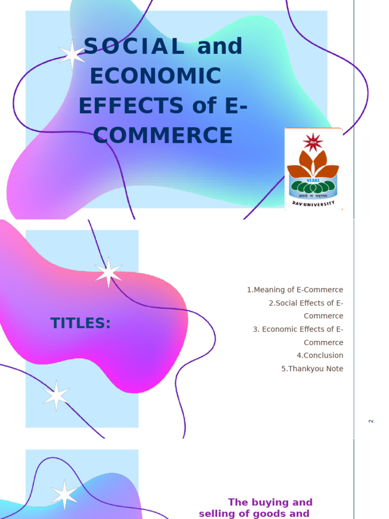 Social and Economic Impacts of E-Commerce | PDF | E Commerce | Commerce