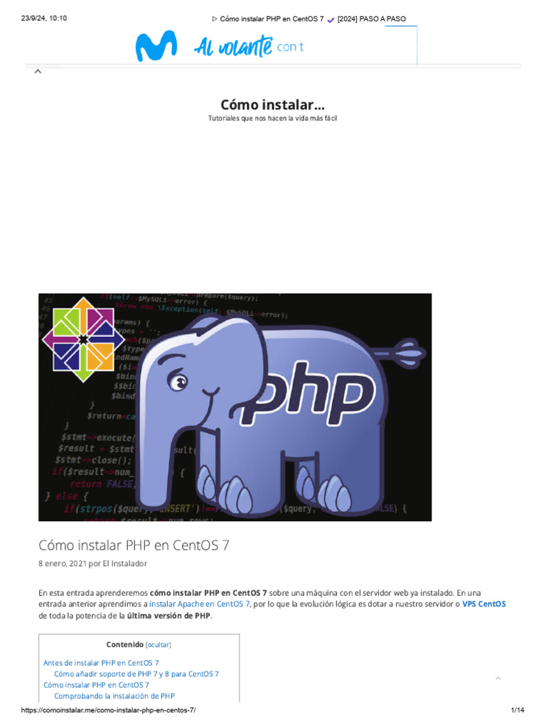 Instalar PHP en CentOS 7: Guía Rápida | PDF | Php | Mi sql