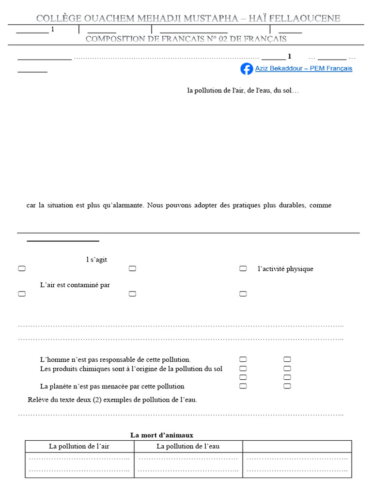 Effets de la pollution sur l'environnement | PDF | la pollution ...