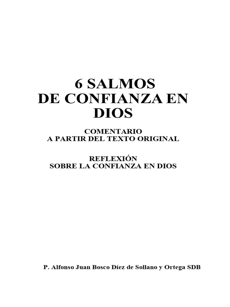 95 - 6 Salmos de Confianza en Dios - P. Alfonso Diez de Sollano - Rev ...