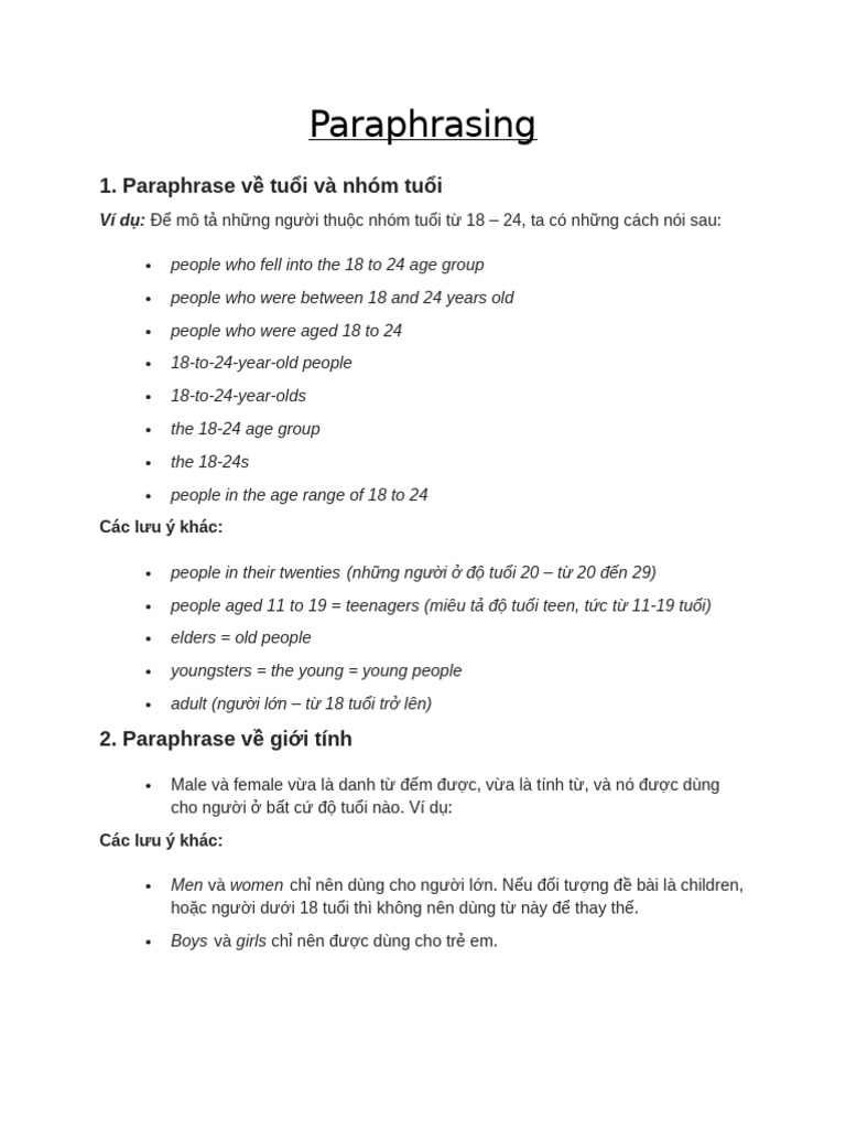 Paraphrasing | PDF
