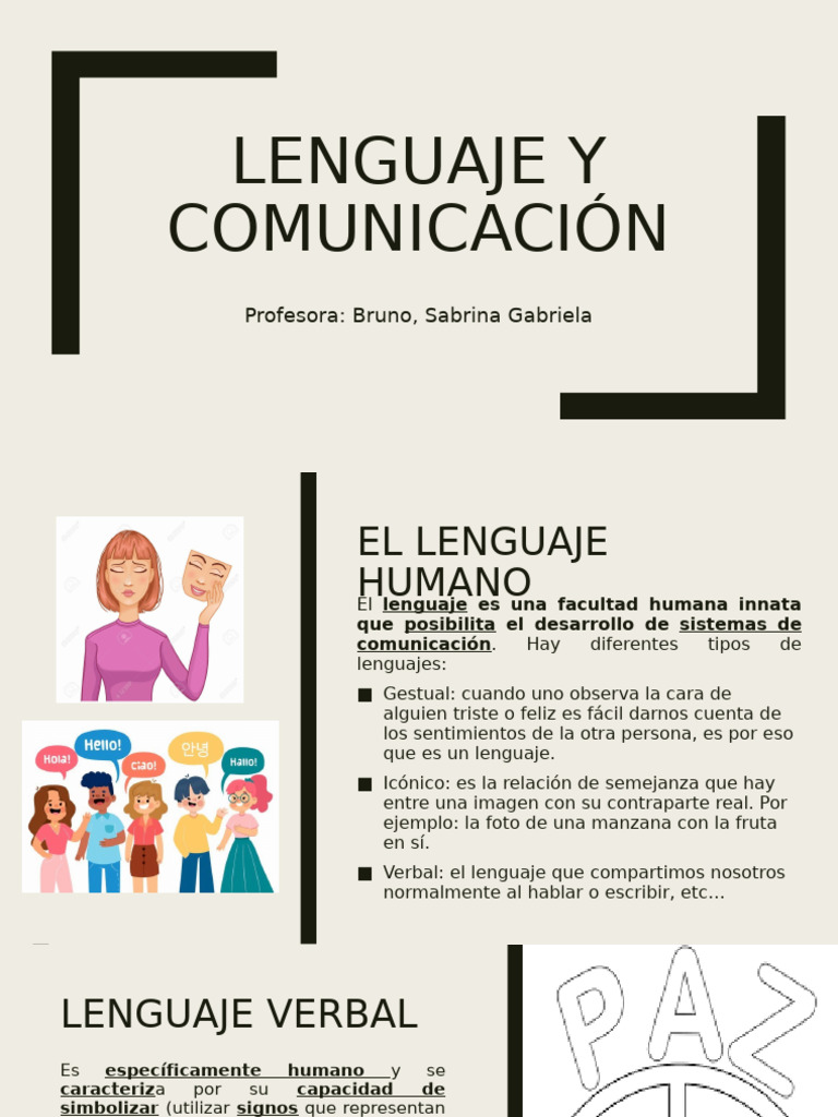 Tipos y Funciones del Lenguaje Humano | PDF | Comunicación ...