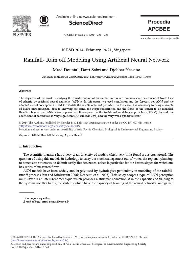 Mrad Rainfall - Rain - Off - Modeling - Using - Artificial - Neur | PDF ...