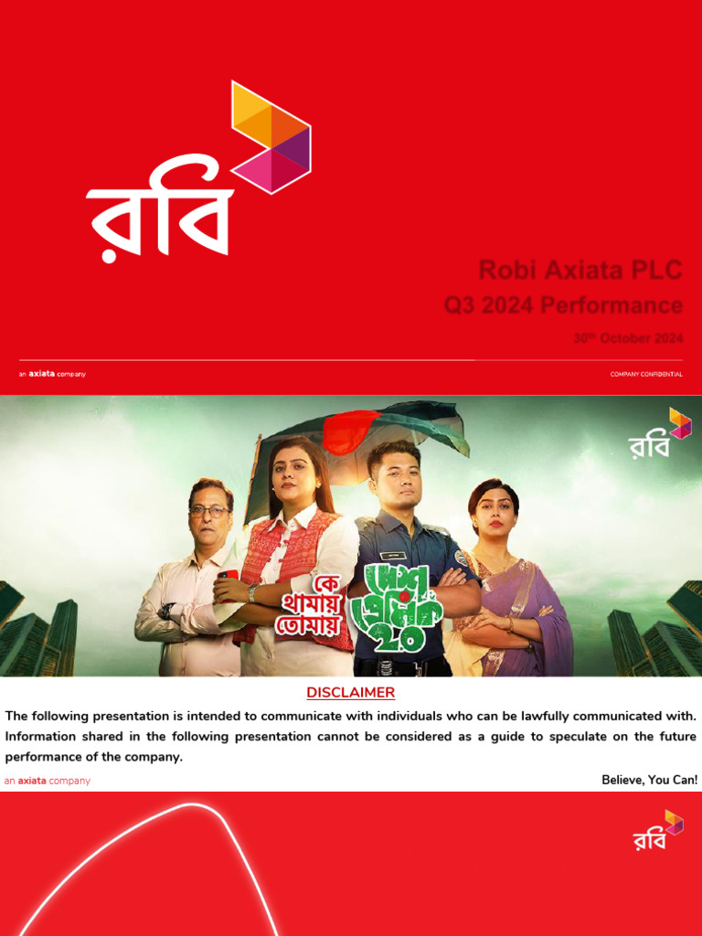 Robi Axiata Q3 2024 Subscriber Growth | PDF | Economies