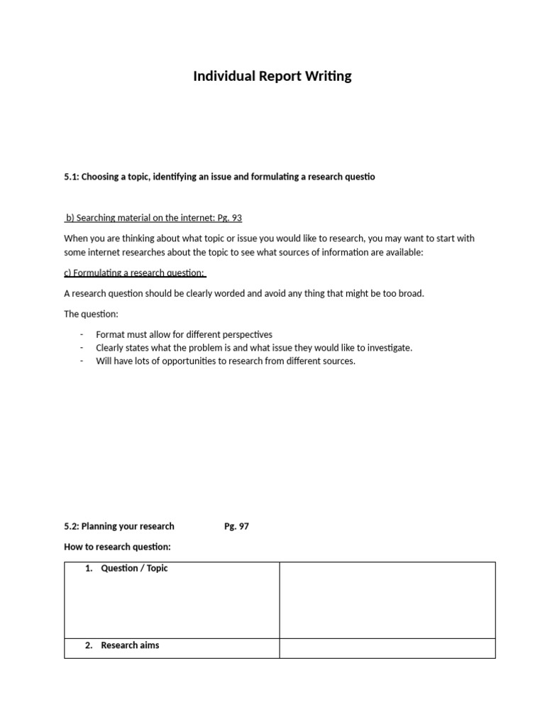 Guide to Writing an Individual Report | PDF | Cognition | Science