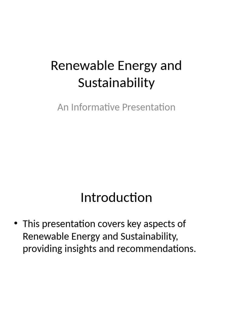 Renewable Energy Insights & Sustainability | PDF
