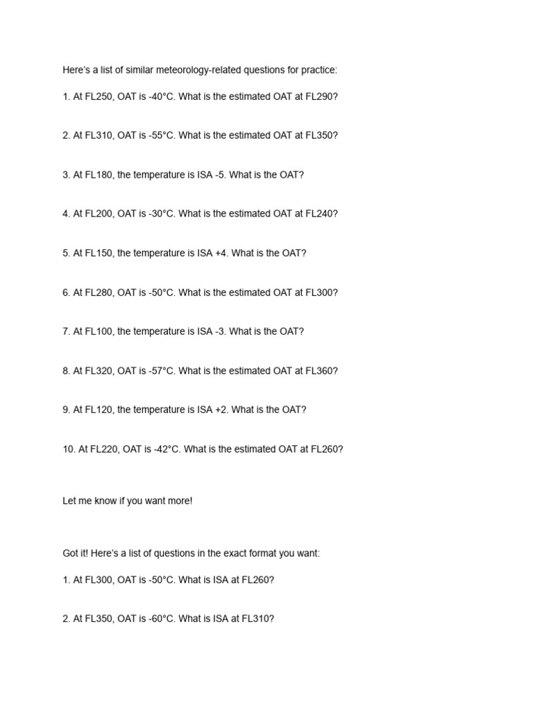 Meteorology Questions | PDF