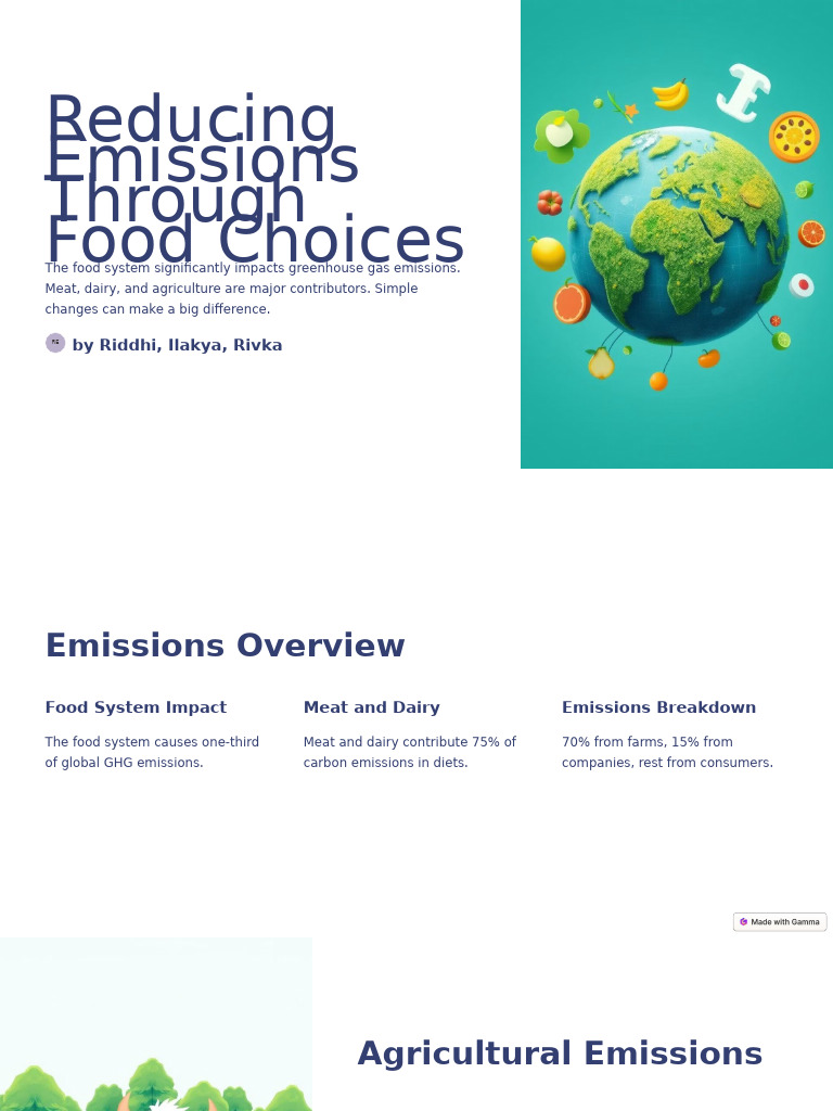 Reduce Emissions with Food Choices | PDF