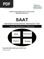 SAAT Exam Overview and Sample Items | PDF | Ion | Sulfate