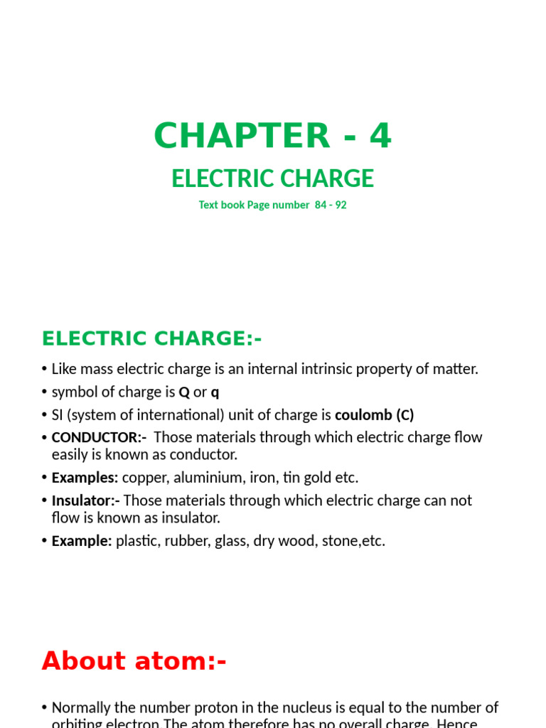 Understanding Electric Charge Basics | PDF | Electric Charge | Atoms