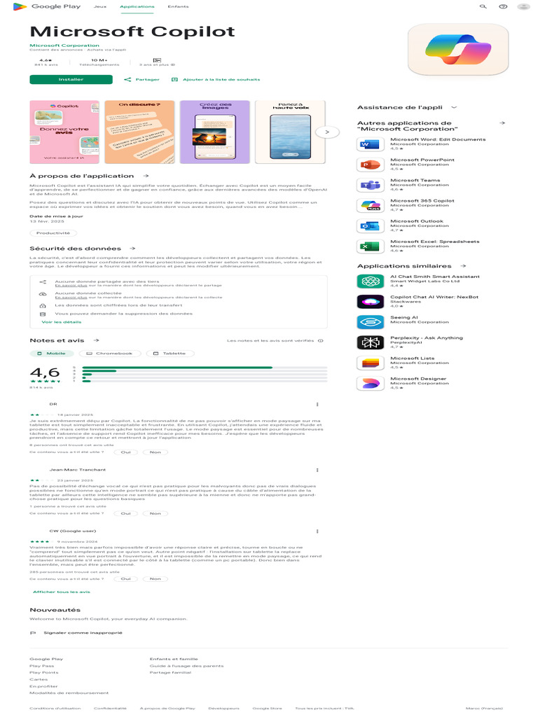 Microsoft Copilot sur Google Play | PDF | Microsoft | Logiciel