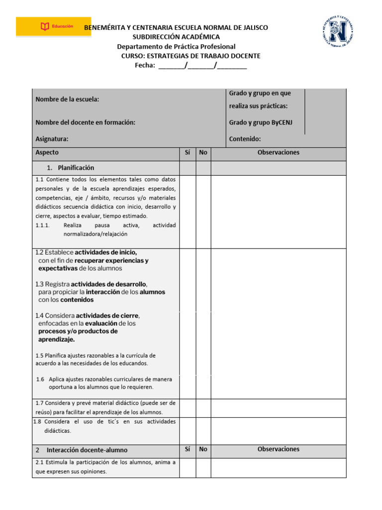 Estrategias para Práctica Docente | PDF | Aprendizaje | Maestros