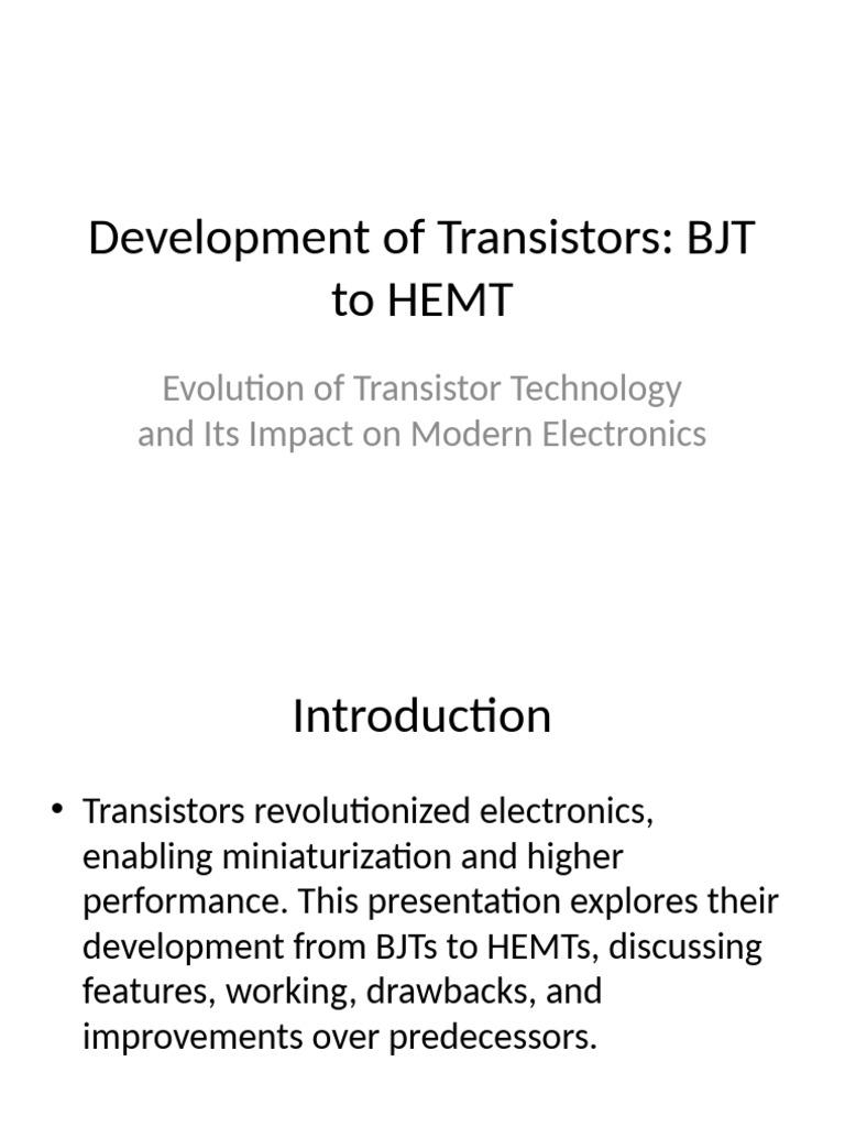 Development of Transistors Enhanced | PDF | Field Effect Transistor ...